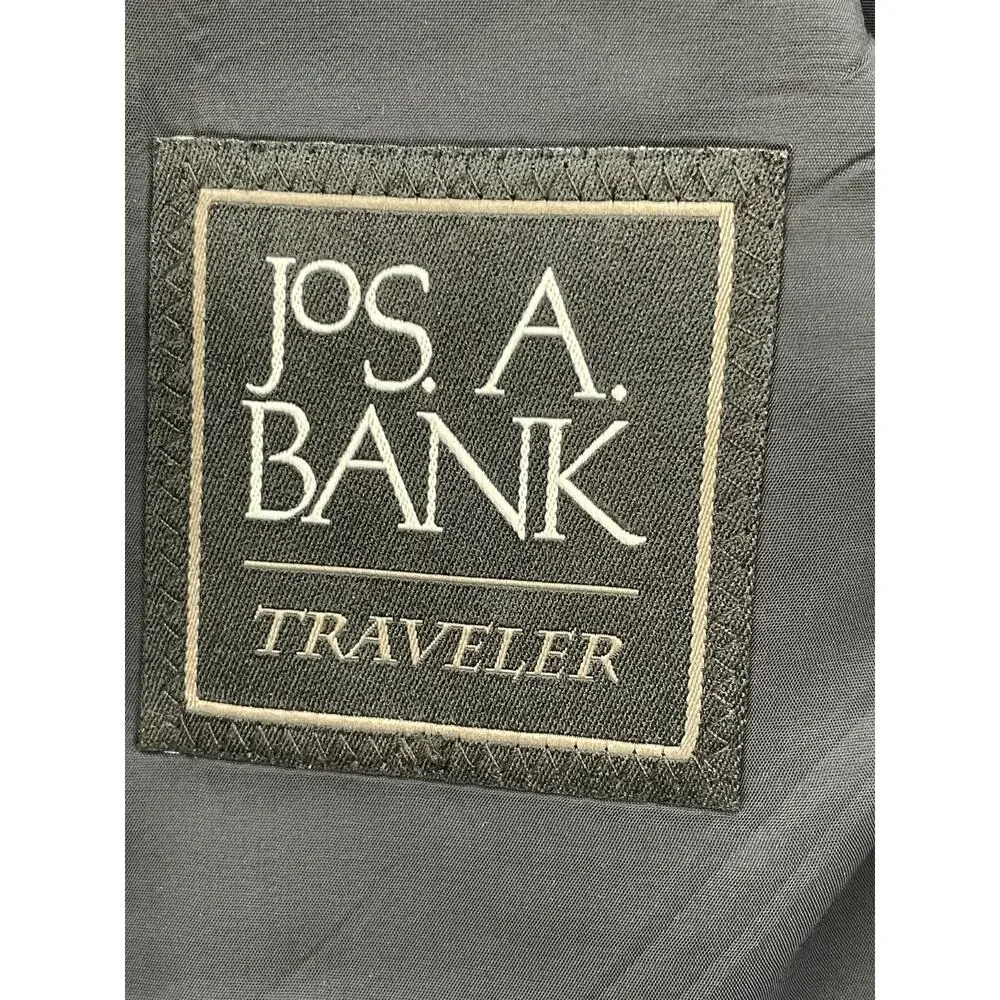 Jos A Bank Blazer Mens‎ 40S Blue 100% Wool 2-Button Traveler Lined Suit Jacket